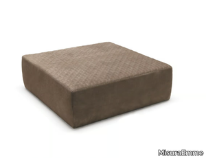 STONE - Square leather pouf _ MisuraEmme