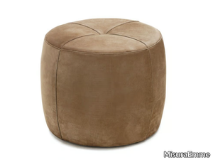 STONE - Round leather pouf _ MisuraEmme