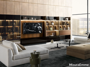 CROSSING - Sectional TV wall system with integrated lighting _ MisuraEmme