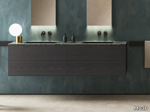 BLOCK H.48 - Double wooden vanity unit with drawers _ Moab