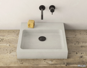 ELLE - Countertop square cement washbasin _ Moab