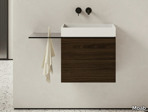 P30 - Wall-mounted wooden vanity unit with doors _ Moab