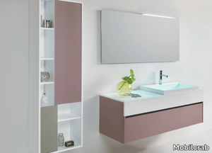 MOOD 7 - Wall-mounted vanity unit with drawers _ Mobilcrab