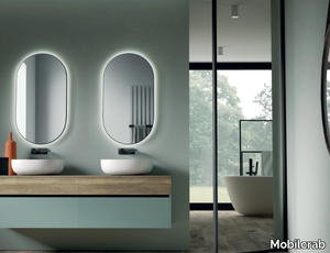 MOOD 8 - Double wall-mounted HPL vanity unit with drawers _ Mobilcrab