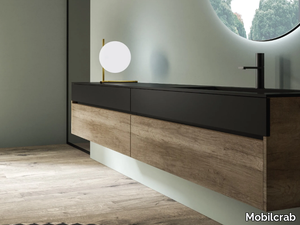 MOOD 9 - Wall-mounted vanity unit with drawers _ Mobilcrab