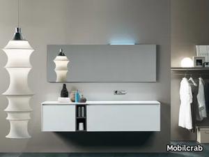 INFINITY 8 - Wall-mounted HPL vanity unit with drawers _ Mobilcrab