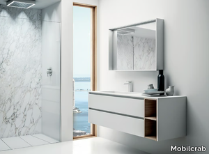 INFINITY 14 - Wall-mounted HPL vanity unit with drawers _ Mobilcrab