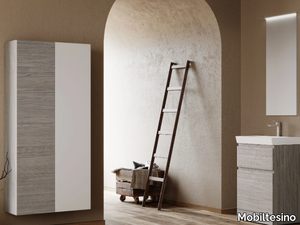 C71 - Floor-standing laminate vanity unit with mirror _ Mobiltesino