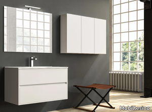 K93 - Wall-mounted laminate vanity unit with drawers _ Mobiltesino