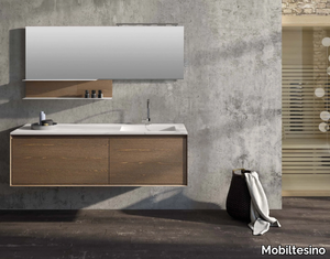 LU.52 - Wall-mounted elm vanity unit _ Mobiltesino