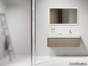 M21 - Contemporary style vanity unit with drawers with integrated washbasin with cabinets _ Mobiltesino