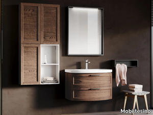 T62 - Wall-mounted ash vanity unit with drawers _ Mobiltesino