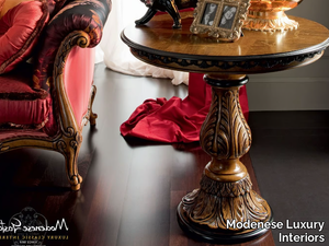 12613 - Round solid wood coffee table for living room _ Modenese Luxury Interiors