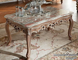 12623 - Low rectangular solid wood coffee table _ Modenese Luxury Interiors