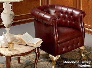 13424 - Upholstered easy chair with armrests _ Modenese Luxury Interiors