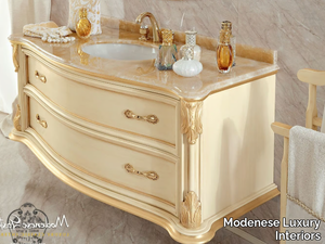 13699 - Wall-mounted vanity unit with doors with drawers _ Modenese Luxury Interiors