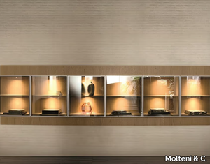 GRID-UP - Horizontal wall cabinet with glass door _ Molteni & C.