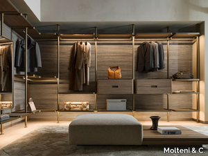 HECTOR NIGHT - Sectional wooden walk-in wardrobe _ Molteni & C.