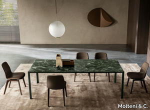 HALF A SQUARE - Rectangular marble table _ Molteni & C.