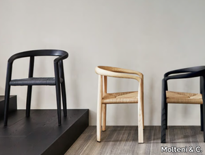 MHC.3 MISS - Rope and wooden chair with armrests _ Molteni & C.