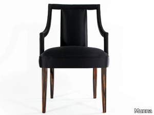 CORSET - Upholstered satin chair with armrests _ Munna