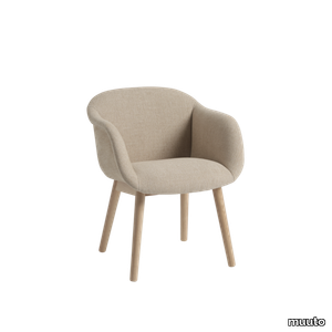 Fiber Soft Armchair Wood Base