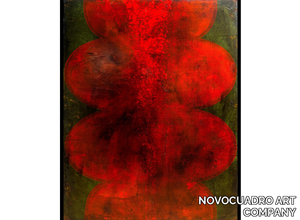 FONTAINE ROUGE - Contemporary style wooden Painting _ NOVOCUADRO ART COMPANY
