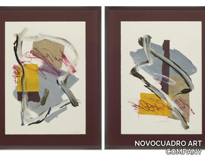 BURDEOS I & II - Paper Painting _ NOVOCUADRO ART COMPANY