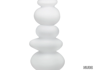 CAIRN MEDIUM - Crystal candle holder _ NUDE