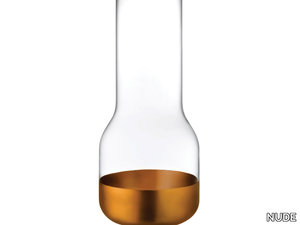 CONTOUR TALL - Tall Vase with Clear Top and Copper Base _ NUDE