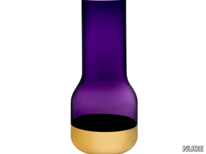 CONTOUR TALL - Tall Vase with Purple Top and Golden Base _ NUDE