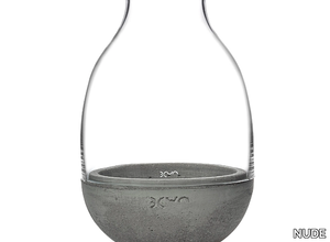 EDEN MINI TERRARIUM - Mini Terrarium with concrete base _ NUDE