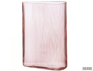 MIST SHORT DUSTY ROSE - Handmade crystal vase _ NUDE