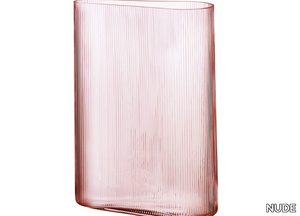 MIST TALL DUSTY ROSE - Handmade crystal vase _ NUDE