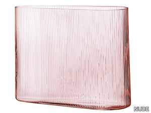 MIST WIDE DUSTY ROSE - Handmade crystal vase _ NUDE