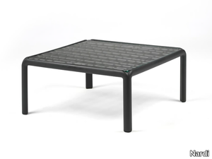 KOMODO - Square glass garden side table _ Nardi