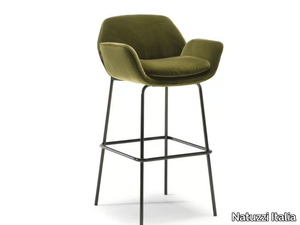 SHIELD - High upholstered stool with back _ Natuzzi Italia