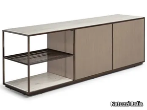 FIL ROUGE - Sideboard with coplanar doors _ Natuzzi Italia