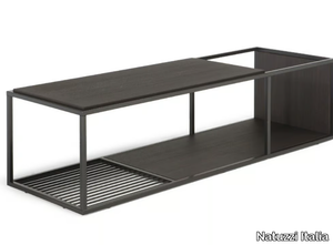 FIL ROUGE - Rectangular coffee table with integrated magazine rack _ Natuzzi Italia