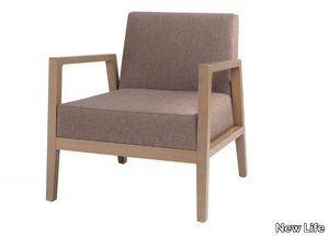 ARISA PL01 - Upholstered fabric garden armchair with armrests _ New Life