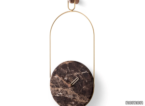 ESLABON - Wall-mounted Dark Emperador marble clock _ nomon