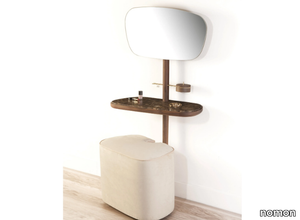 MOMENTS - Dark Emperador marble and wood dressing table _ nomon