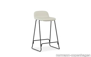 Just Barstool 65 w. back Full Upholstery cm Black steel/ Synergy