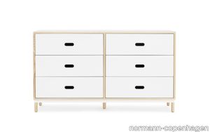 Kabino Dresser w. 6 Drawers Grey