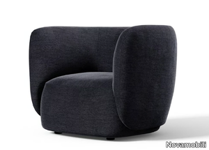 BLOSSOM - Fabric armchair with removable cover with armrests _ Novamobili