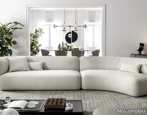 BLOSSOM - Sectional fabric sofa with removable cover _ Novamobili