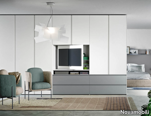 GOLA - Sectional wardrobe with built-in TV _ Novamobili