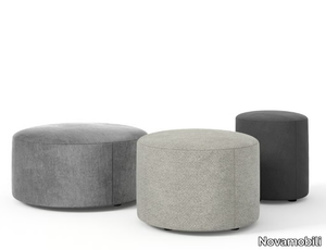 LOG - Upholstered round fabric pouf _ Novamobili