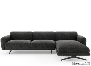 NOA - Sectional fabric sofa with chaise longue _ Novamobili