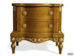 MG6356/PL - Neoclassical style wooden bedside table with drawers _ OAK